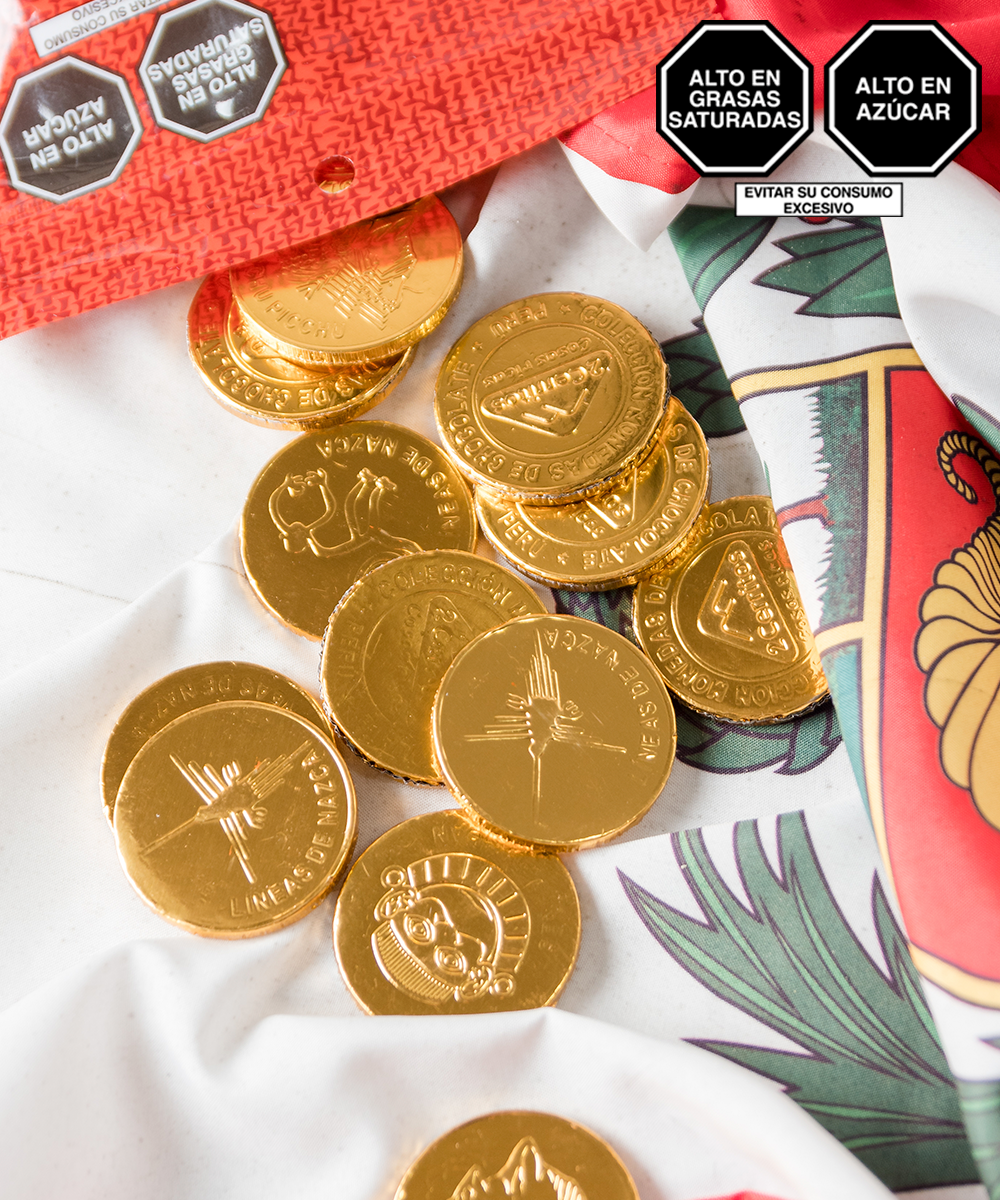 Monedas Chocolate Sol de Oro 2 Cerritos 125 g